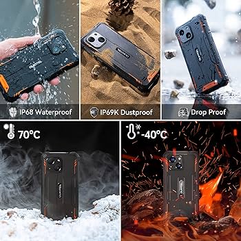OUKITEL WP20 スマホ – ブラック＆オレンジ OUKITEL WP20 スマホ – ブラック＆オレンジ